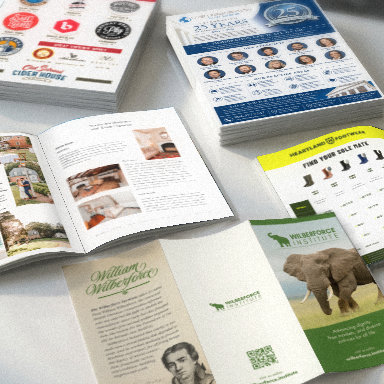 Flyers, brochures, and booklets printing sample