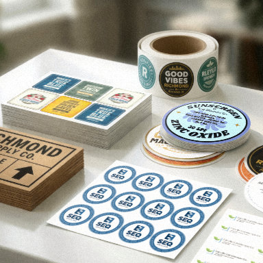 Labels and stickers printing sample
